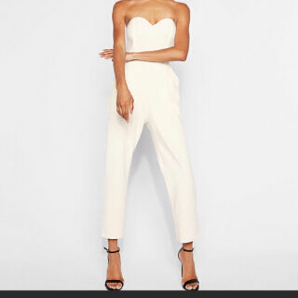 Express ivory pants jumpsuit size 2